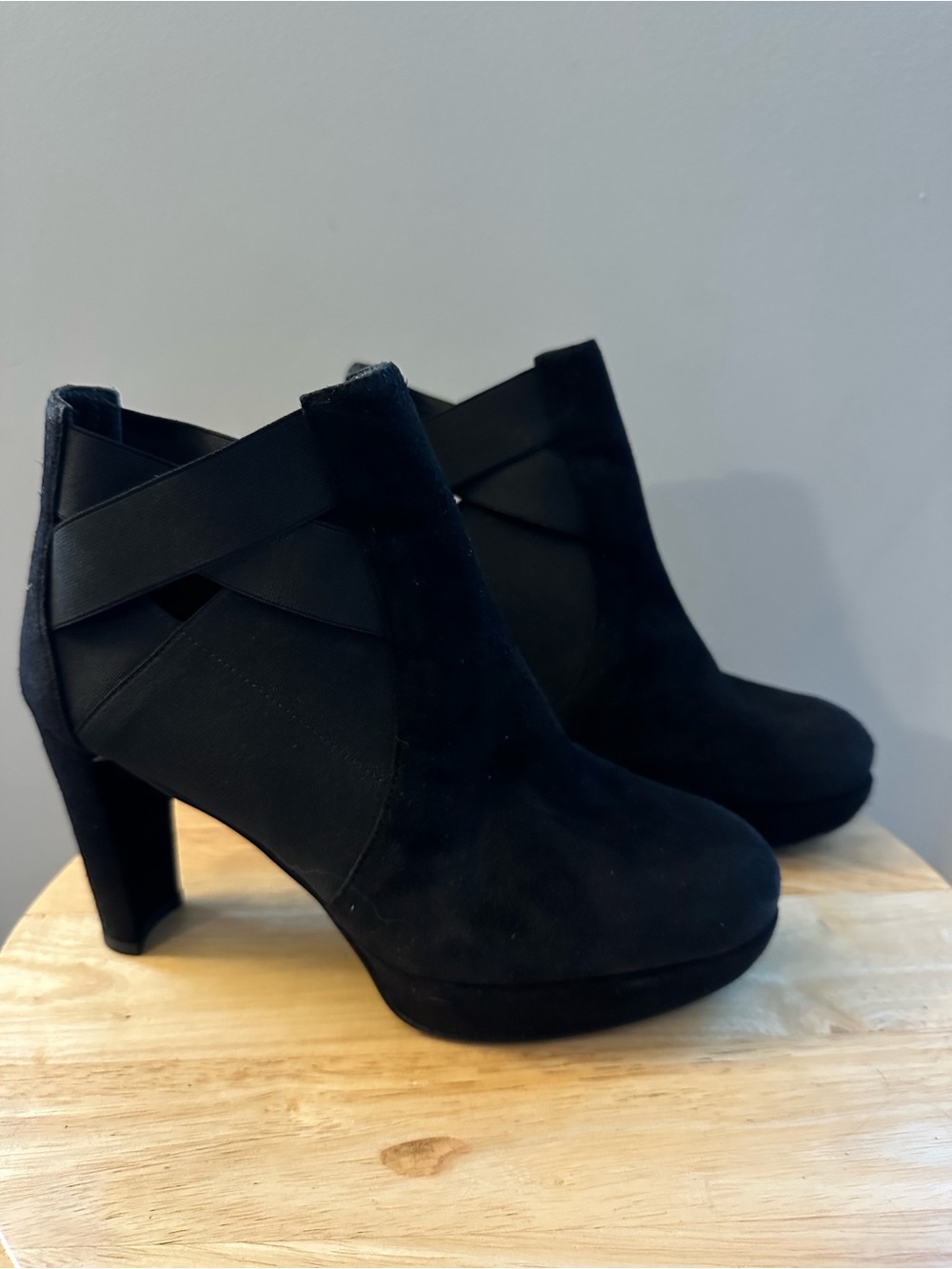 Stewart Weitzman Suede High Heel Ankle Booties